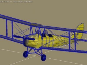 dh 82 tiger moth 3D मॉडल
