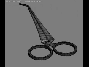 bent tip surgery scissor 3D Model