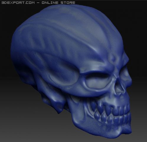 skull2 Modello 3D .c4d .max .obj .3ds .fbx .stl .blend 