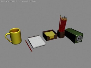 office cubicle pack 3D 모델
