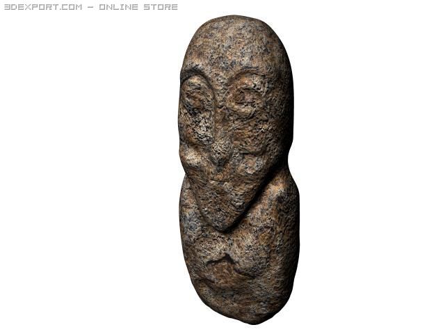 stone balbal 3D Model .c4d .max .obj .3ds .fbx .stl .blend 