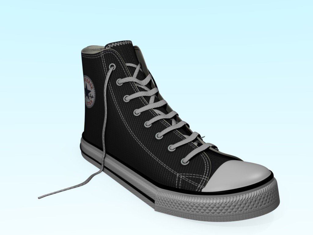 converse all star 3D in Clothing 3DExport