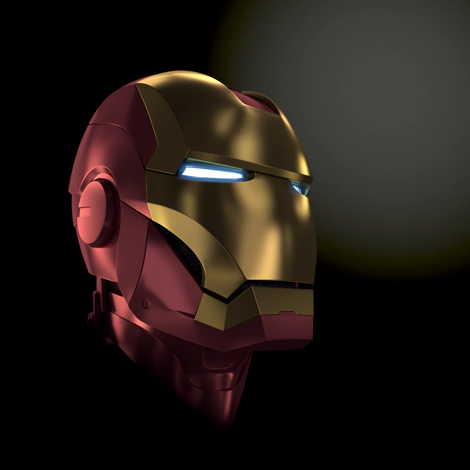 iron man head 3D Model .c4d .max .obj .3ds .fbx .stl .blend