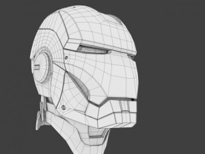 iron man head 3D मॉडल