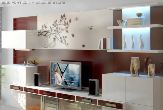 stasiun televisi Model 3D .c4d .max .obj .3ds .fbx .stl .blend 