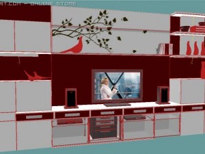 tvstend Modello 3D