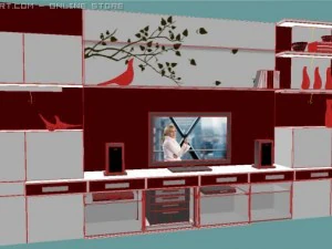 stasiun televisi Model 3D