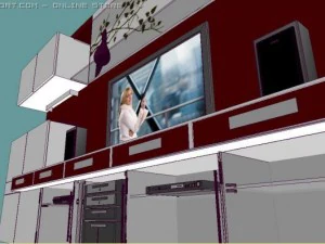 stasiun televisi Model 3D