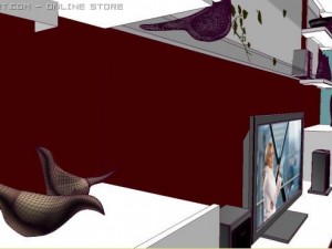tvstend Modello 3D