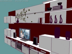 tvstend Modello 3D