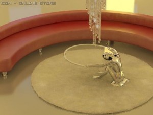sofa and table 3D Model