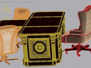office table 3D Model