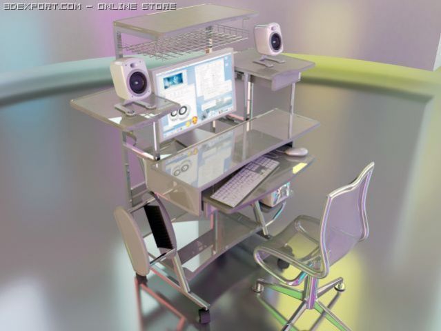table for pc 3D Model .c4d .max .obj .3ds .fbx .stl .blend 