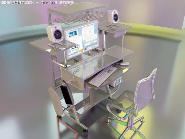 table for pc 3D Model .c4d .max .obj .3ds .fbx .stl .blend