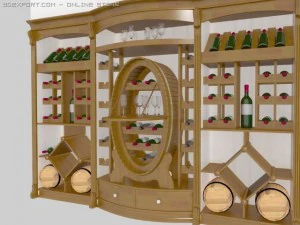 винный стенд 3D Модель