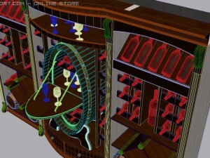 wine stend 3D Model