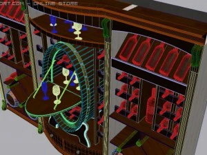 tempat anggur Model 3D