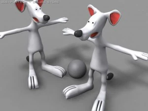 tekenfilm rat 3D Model