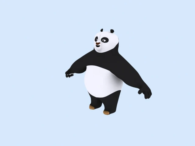 kungfu panda 3D Model .c4d .max .obj .3ds .fbx .stl .blend 