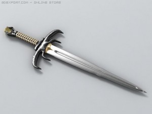 bone sword 3D Модель