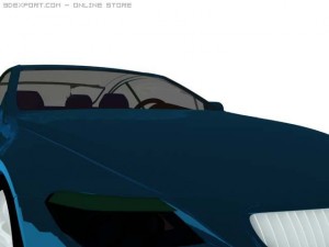 bmw 6 series blue 3D 모델