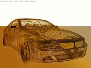 bmw 6 series blue 3D 모델