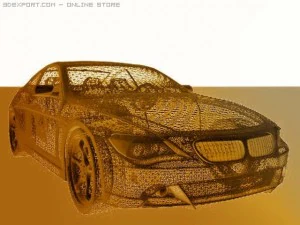 bmw 6 series blue 3D Model