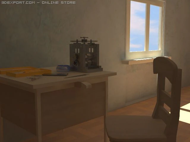 work station 3D Model .c4d .max .obj .3ds .fbx .stl .blend