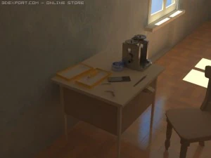 work station 3D Model