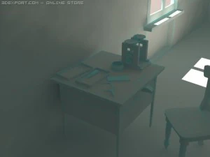 work station 3D Model