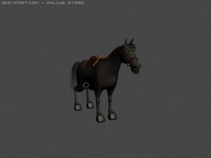 the animated cartoon horse 3D Model
