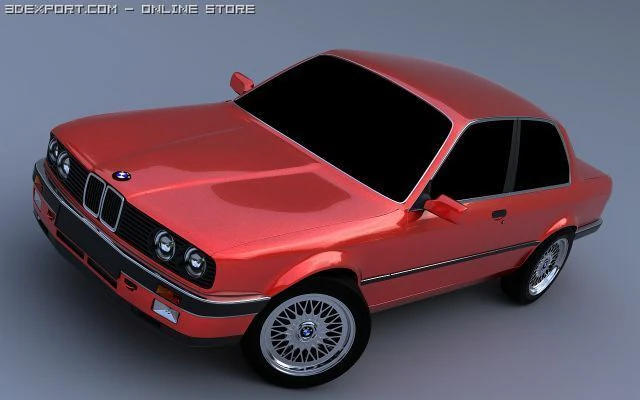 bmw e30 3D Model .c4d .max .obj .3ds .fbx .stl .blend 