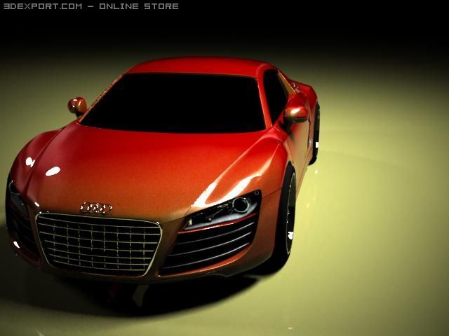 audi r8 2006 3D-Modell .c4d .max .obj .3ds .fbx .stl .blend 