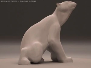 bear sitting 3D Model