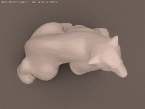 bear sitting 3D Model