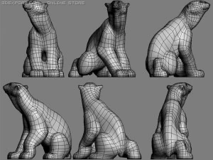 bear sitting 3D Model