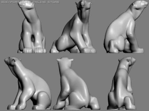 bear sitting 3D Model