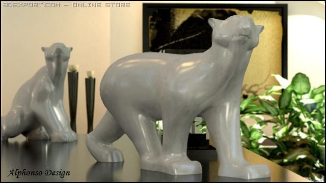 bear walking 3Dモデル .c4d .max .obj .3ds .fbx .stl .blend 