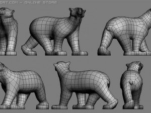 bear walking 3Dモデル