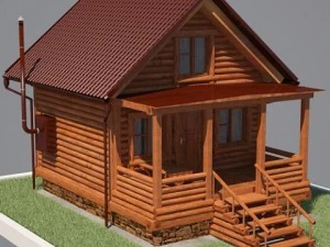 casa de ver&atilde;o Modelo 3D
