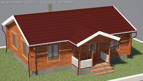 summer cottage 3D Модель .c4d .max .obj .3ds .fbx .stl .blend 