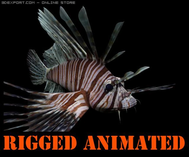 lionfish 3D Model .c4d .max .obj .3ds .fbx .stl .blend 