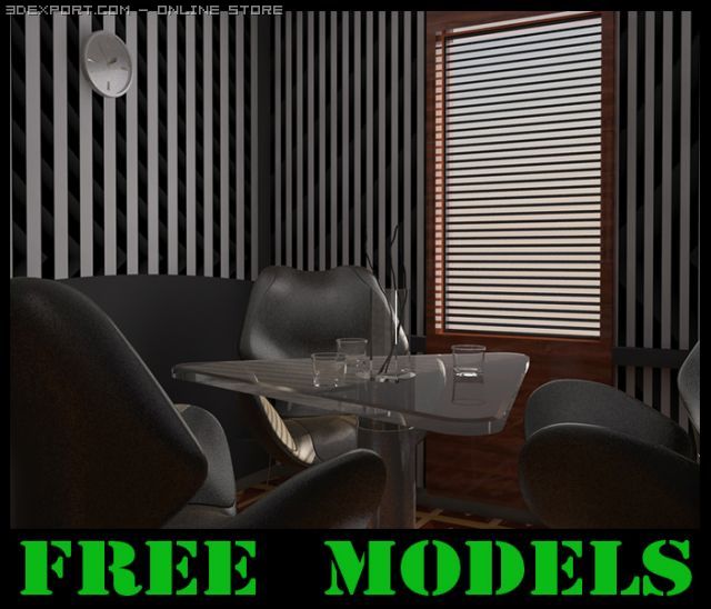 meeting room Modelo 3D .c4d .max .obj .3ds .fbx .stl .blend 