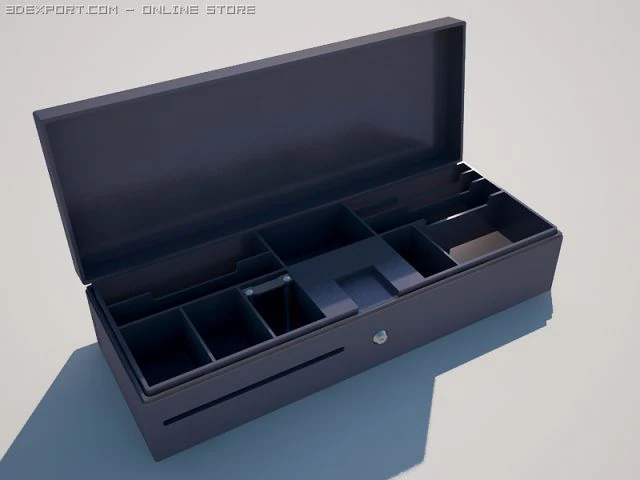 cashbox 3D Model .c4d .max .obj .3ds .fbx .stl .blend 