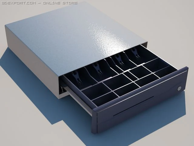 cashbox 3D Model .c4d .max .obj .3ds .fbx .stl .blend 