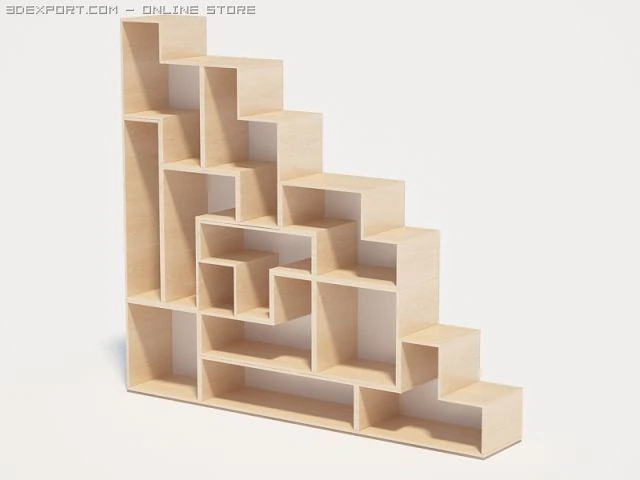 shelf tetris 3D Model .c4d .max .obj .3ds .fbx .stl .blend