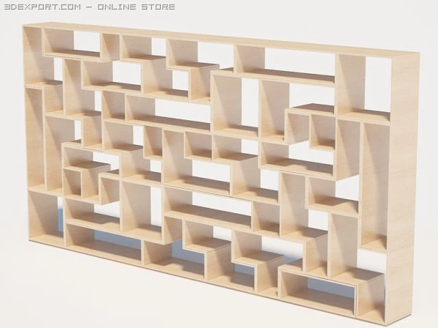 shelf tetris 3D Model .c4d .max .obj .3ds .fbx .stl .blend 