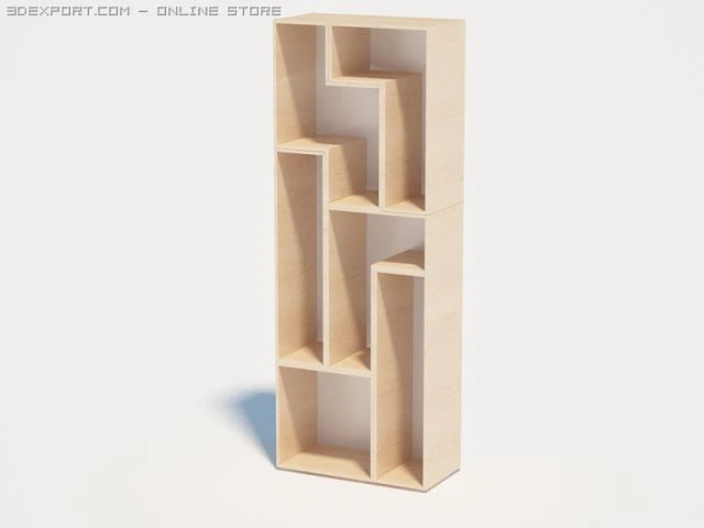 shelf tetris 3D Model .c4d .max .obj .3ds .fbx .stl .blend 