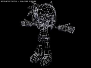amy rose sonic riders lowpoly 3D मॉडल