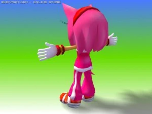 amy rose sonic riders lowpoly 3D Model